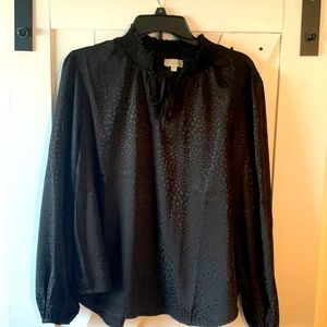 Leopard print black blouse